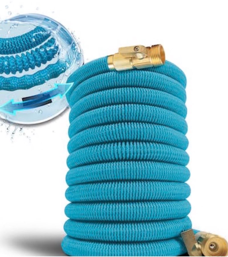 Aqua Joe AJEGH50 No-Kink w/Heavy Duty Brass Valve & Flow Control Shut-Off, 700-PSI Burst Pressure, E