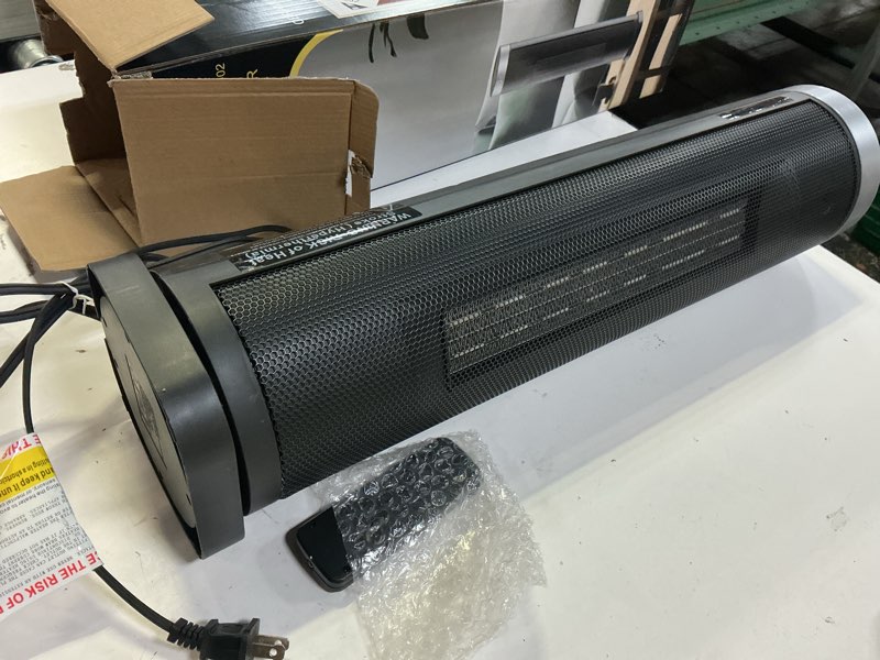 Condition photo showing Good Condition for Space Heater for Indoor Use with Remote - 70° Oscillating Tower Electric Heater, 24 Inchs, 12H Timer, 1500W Quiet PTC Ceramic Heating with Thermostat, Fast Safety Heat for Office, Home, Bedroom