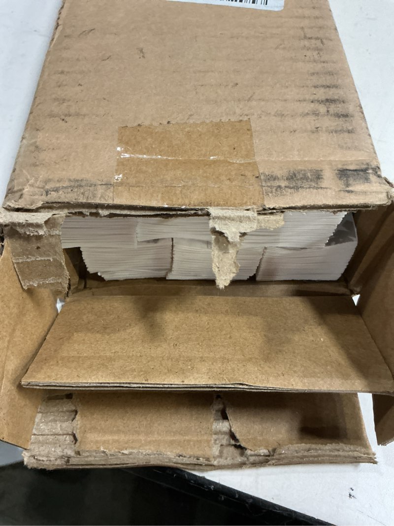 Condition photo showing As Is for myshade 6 pack temporary light filtering paper shades for windows,paper pleated blinds with adhesive,no tools no drilling free cut size temporary room darkening shades(white, 36" w x 72" h) white 36"w*72"h - 6 pc