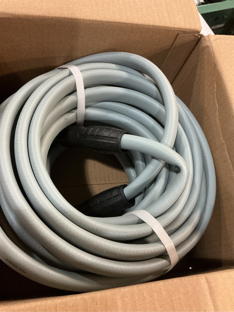 Condition photo showing Good Condition for flexzilla colors swivelgrip garden hose 5/8 in. x 75 ft., lightweight all-weather water hose, durable and flexible, leak-free connections, slate grey swivelgrip 75ft slate grey