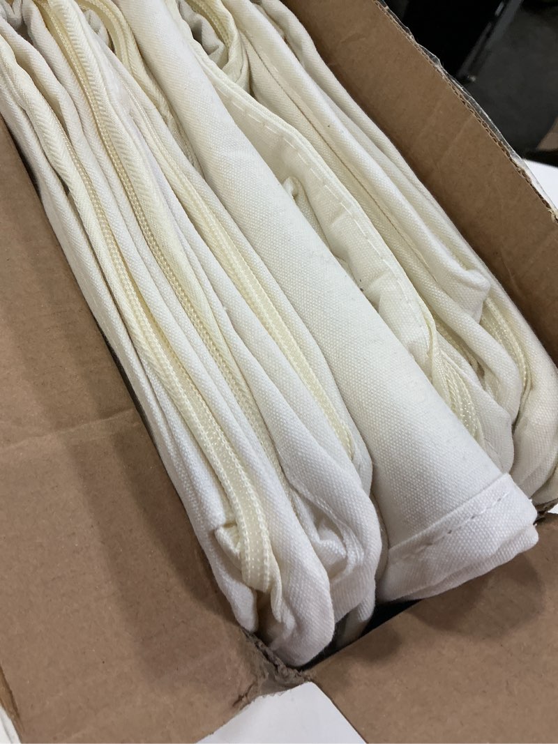 Condition photo showing New/Like New for tomvista large canvas clothes storage bags with thick handles and clear window, foldable cotton line