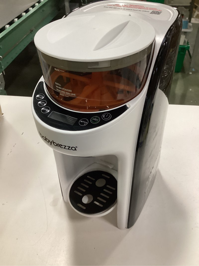 Condition photo showing As Is for Baby Brezza New and Improved Formula Pro Advanced Formula Dispenser Machine - Automatically Mix a Warm Formula Bottle Instantly - Easily Make Bottle with Automatic Powder Blending, White