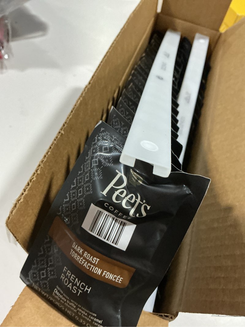 Condition photo showing As Is for Flavia Peet’s Coffee French Roast Freshpacks works only with Flavia Brewers, Dark Roast (Case of 38)