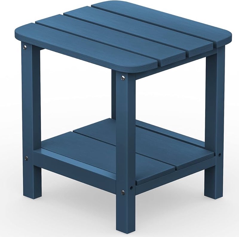 serwall adirondack table outdoor side table- blue