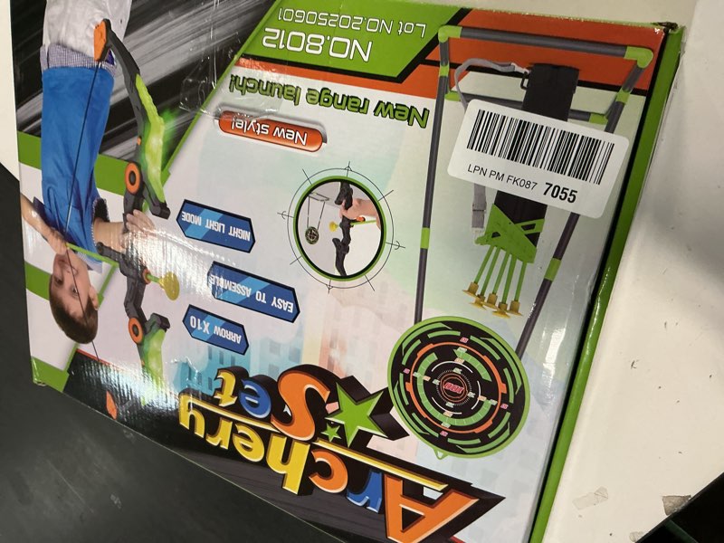 Condition photo showing Good Condition for Kids Bow and Arrow Set with LED Flash Lights, 10 Suction Cup Arrows, Quiver and Fluorescence Standing Target-Perfect Indoor and Outdoor Archery Set Toy Gift for Boys and Girls Ages 4-12 Yellow & Green