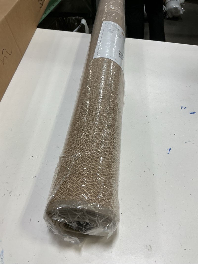 Condition photo showing New/Like New for Color&Geometry Large Front Door Mat Indoor Entrance, 36"X56" Indoor Mats for Entryway Non Slip Rubber Backed, Dirt Trapper Double Door Mat Washable, Dark Khaki (Rolled-up NO Creases) Dark Khaki 3' x 4'8" (Rectangular)