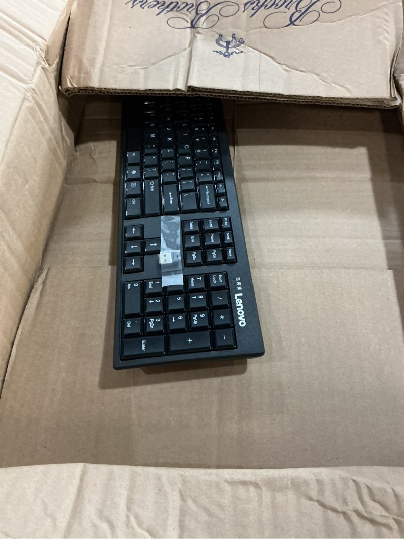 Condition photo showing As Is for lenovo 100 wireless compact keyboard cordless keyboard for pc & laptop with windows silent keys full-size layout with numeric keypad plug & play usb receiver portable, black 100 keyboard
