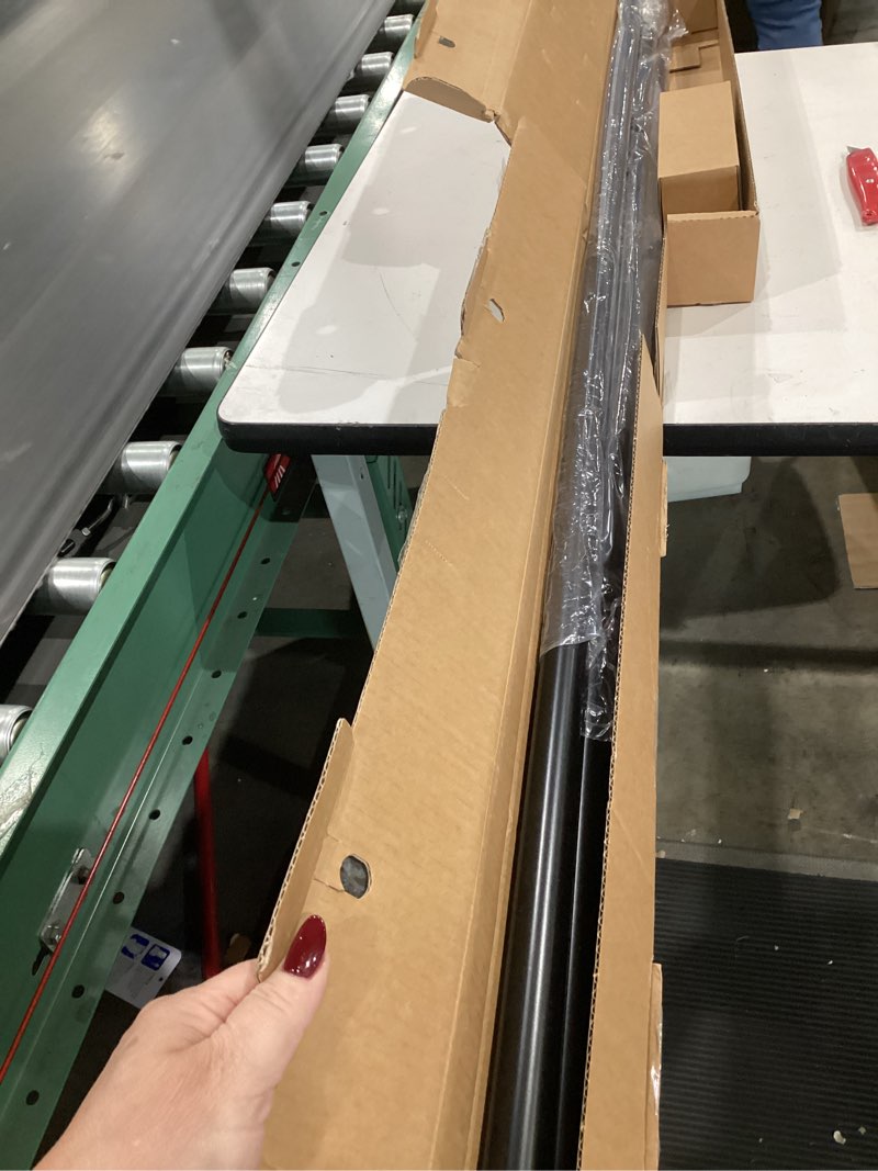 Condition photo showing Good Condition for ivilon drapery treatment window curtain rod - square design 1 1/8 rod. 72 to 144 inch. black 72 to 144 in.