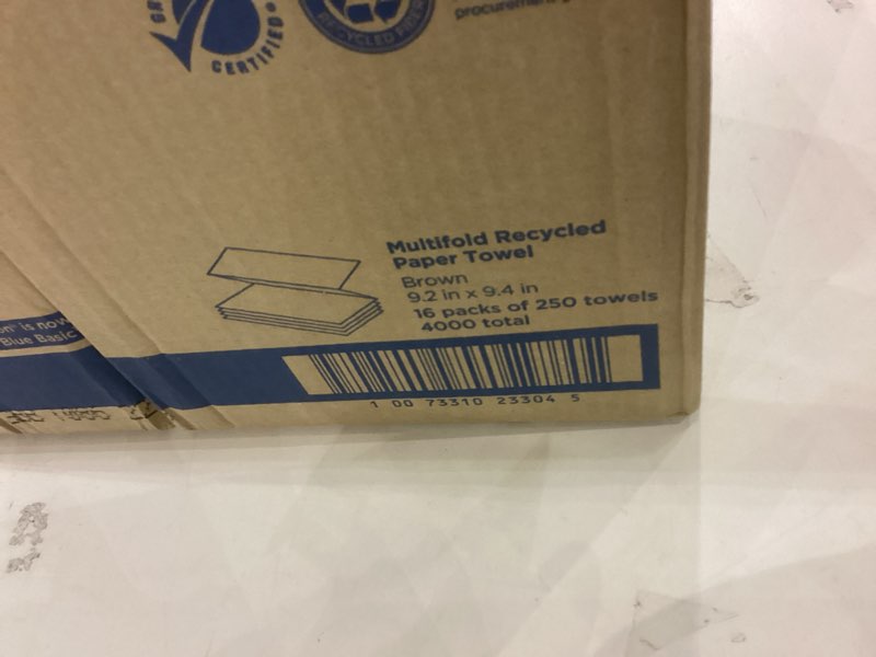 Condition photo showing Good Condition for Multifold recycled paper towel. 16 pack