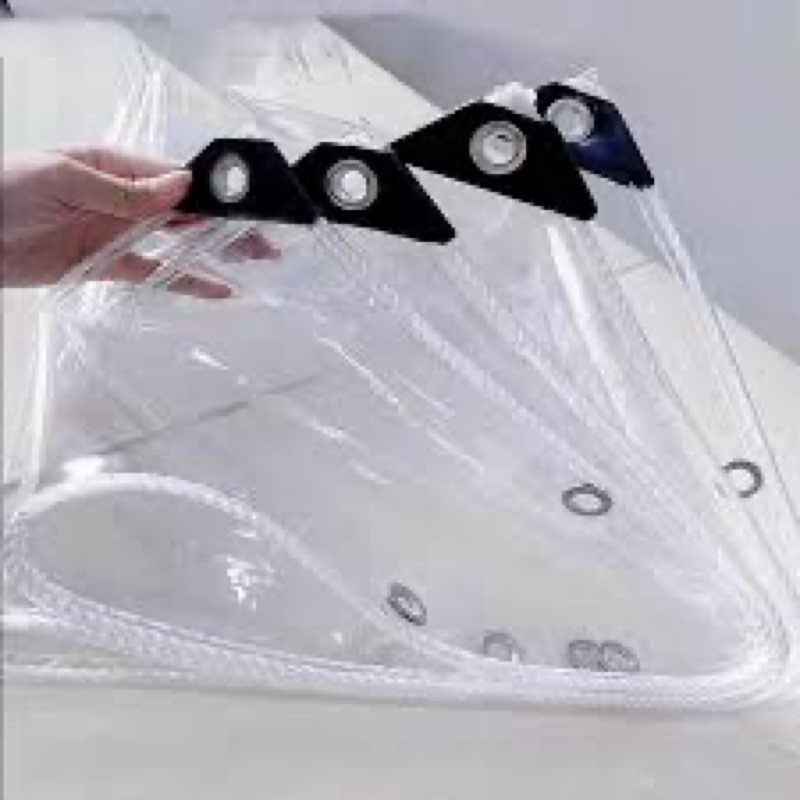 clear tarpaulin 420 g/m² heavy duty waterproof pvc transparent tarp sheet cover with eyelets for covering garden plant shed furniture windproof camping 1.5x2m 3x4m 5x6m (size : 1x1.2m)