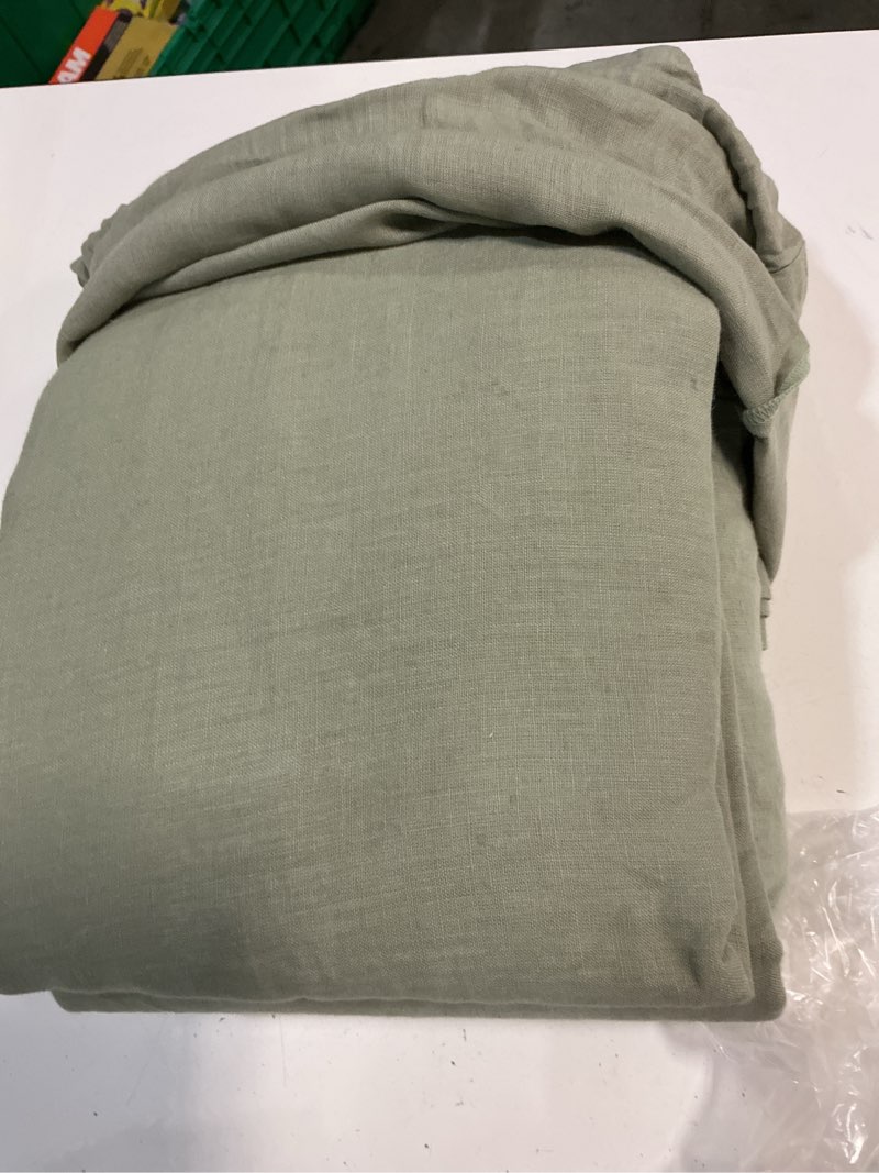 Condition photo showing Good Condition for quince european linen sheet set, queen, willowleaf