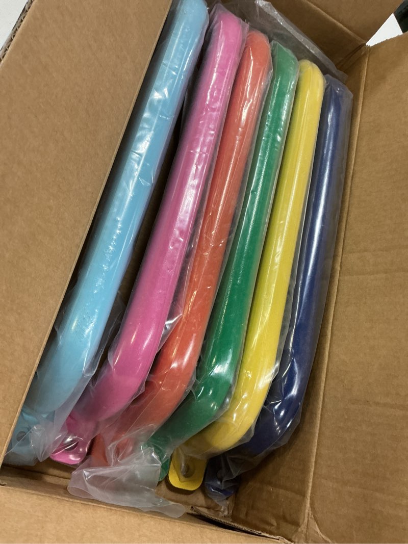 Condition photo showing New/Like New for 17.1 Inch Playground Handles Metal Monkey Bars Indoor Outdoor Swing Set Accessories Grab Handle Playset Hand Grips for Playhouse, Treehouse, Jungle Gym, Climbing Frame (6 Pack, 6 Colors)