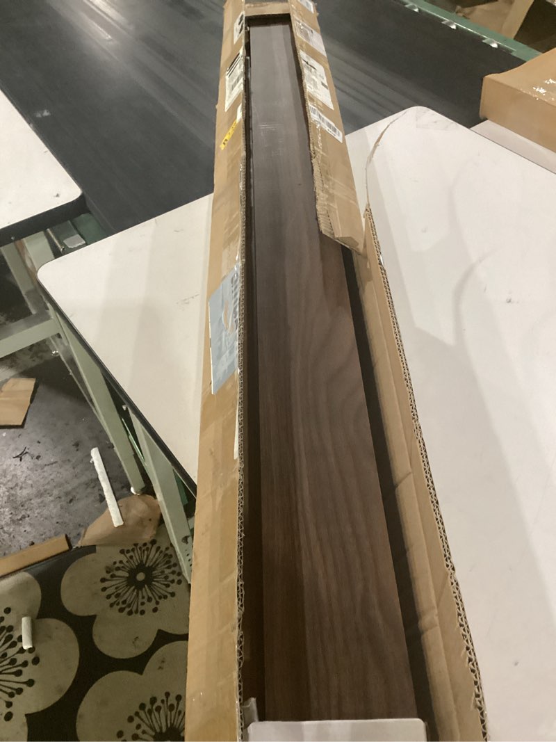 Condition photo showing Good Condition for flyjoe picture ledge shelf, floating shelves set of 2, 56 inches long large nursery book shelves for toys storage, kids bookshelf wall mounted for living room bedroom decor books photo frames, walnut 56'', set of 2 walnut