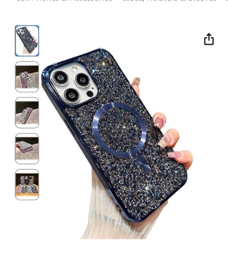 YAOZOCASE for iPhone Case,Luxury ElectroPlated Frame Glitter Sparkle Sparkly Rhinestone [Compatible 