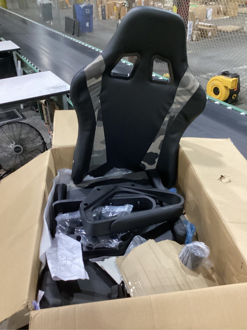 Condition photo showing Good Condition for fdw gaming chair pu leather computer chair executive headrest lumbar support ergonomic racing desk chair with armrests 360° swivel & caster five star metal base for office or gaming camo