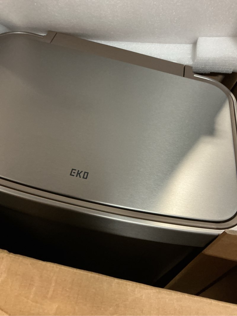 Condition photo showing Good Condition for eko hudson matte stainless 75 liter/20 gallon step trash can with rear trash bag storage compartment matte stainless 75l