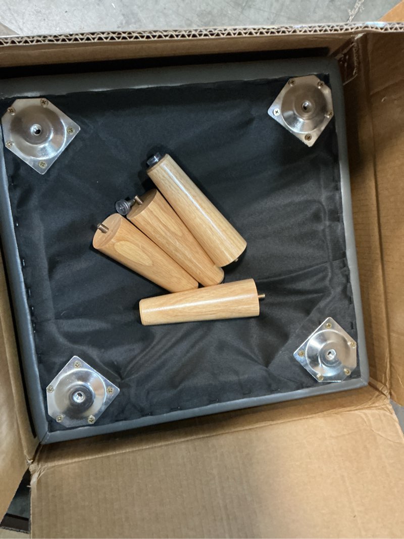 Condition photo showing Good Condition for Dog Stairs for Small Dogs 16" H - Upgraded Non-Slip Dog Ramp for Bed and Couch, Foldable 2-in-1 Pet Ramp and Ottoman, Pet Stairs for Puppy, Pet Steps with Solid Wood Frame (Grey)