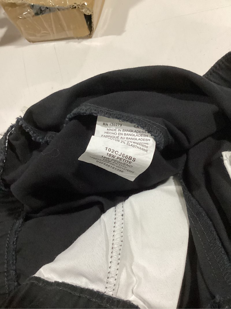 Condition photo showing Good Condition for chic classic collection women's plus size pull-on pant black denim 18 plus petite
