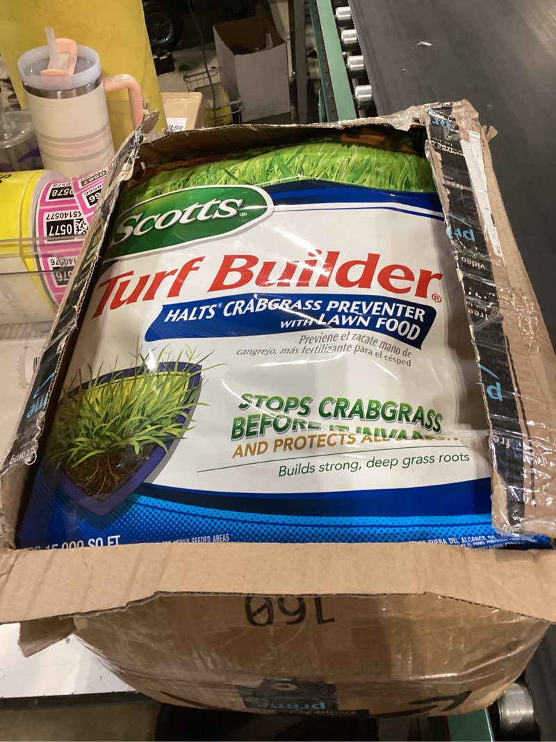 Condition photo showing Good Condition for scotts turf builder triple action1 - weed control, lawn weed killer, crabgrass preventer, and grass fertilizer for lawns, covers 4,000 sq. ft., 11.31 lb. (2-pack) 8,000 sq. ft.