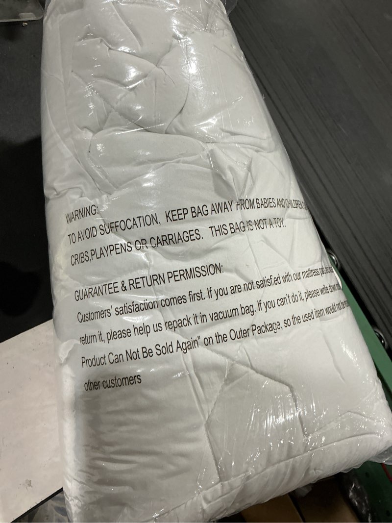 Condition photo showing Good Condition for cozylux twin xl mattress pad - cotton twin xl mattress topper up 8-21" thick mattresses, 450gsm breathable & soft extra long mattress cover, cooling mattress protector (39"x80", white) white twin xl (39x80 inches)