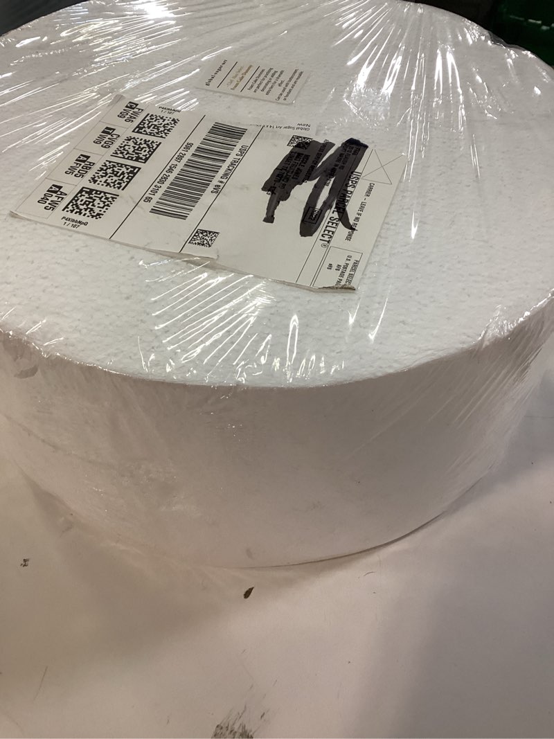Condition photo showing New/Like New for global sugar art 14 x 6 inch cake dummy – styrofoam fake cake for decorating, display & practice 1 14 x 6