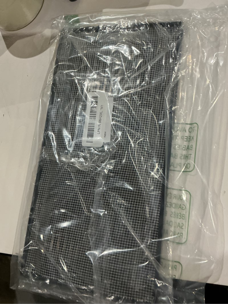 Condition photo showing Good Condition for vent systems 12'' x 6'' inch (overall dimensions) black metal vent duct cover - 2 pack - louvered rectangular return grill with built in mesh screen - hvac ventilation grille for home improvement 2 black