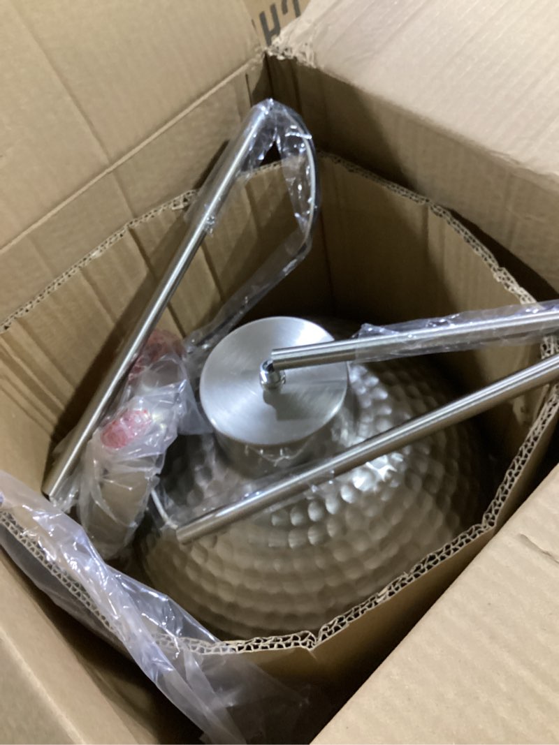 Condition photo showing Good Condition for westinghouse brushed nickel 6309600 one-light indoor pendant, hammered finish brushed nickel 1
