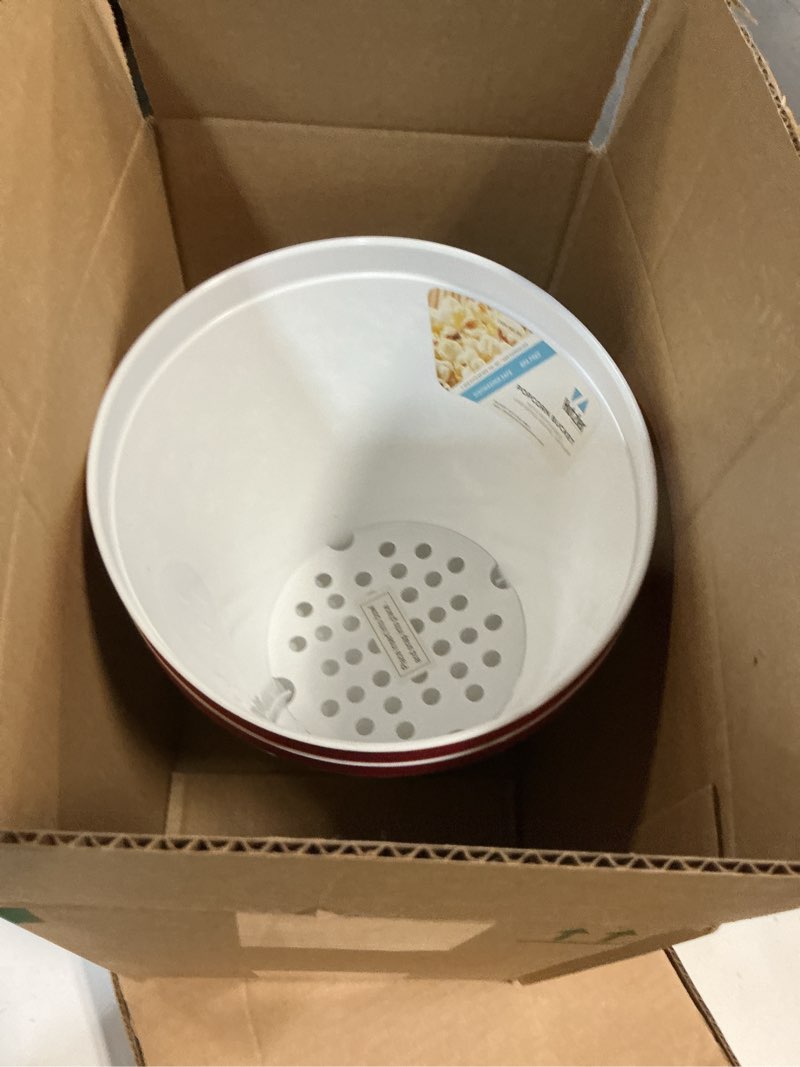 Condition photo showing Good Condition for Hutzler Popcorn Buckets, set of 2, Red