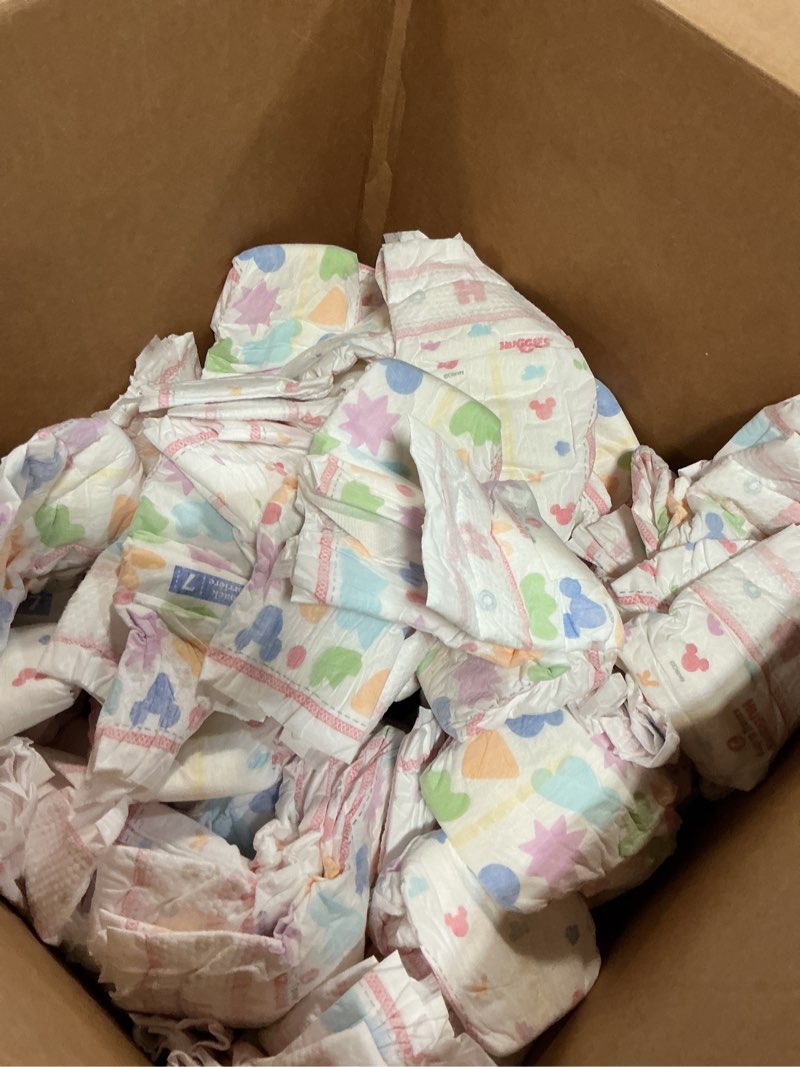 Condition photo showing As Is for huggies size 7 diapers, snug & dry baby diapers, size 7 (41+ lbs), 108 count (2 packs of 54), packaging may vary size 7 108