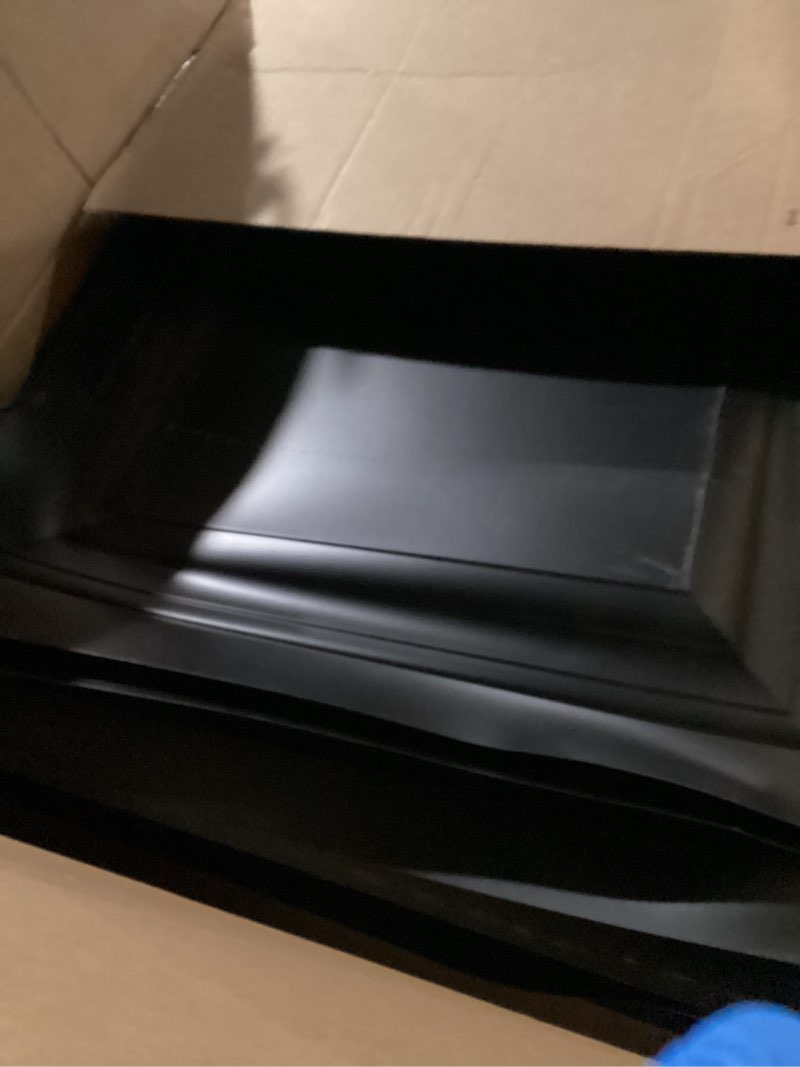 Condition photo showing As Is for Art3d 12-Pack Square Black Drop Ceiling Tile 2ft x 2ft, PVC Ceiling Panel 24 x 24in. 24*24 Black 12