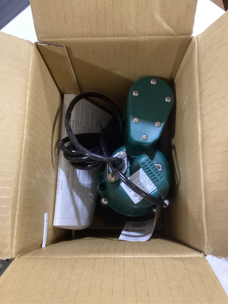 Condition photo showing As Is for Zoeller Sump Pump 1/3HP 2520GPH