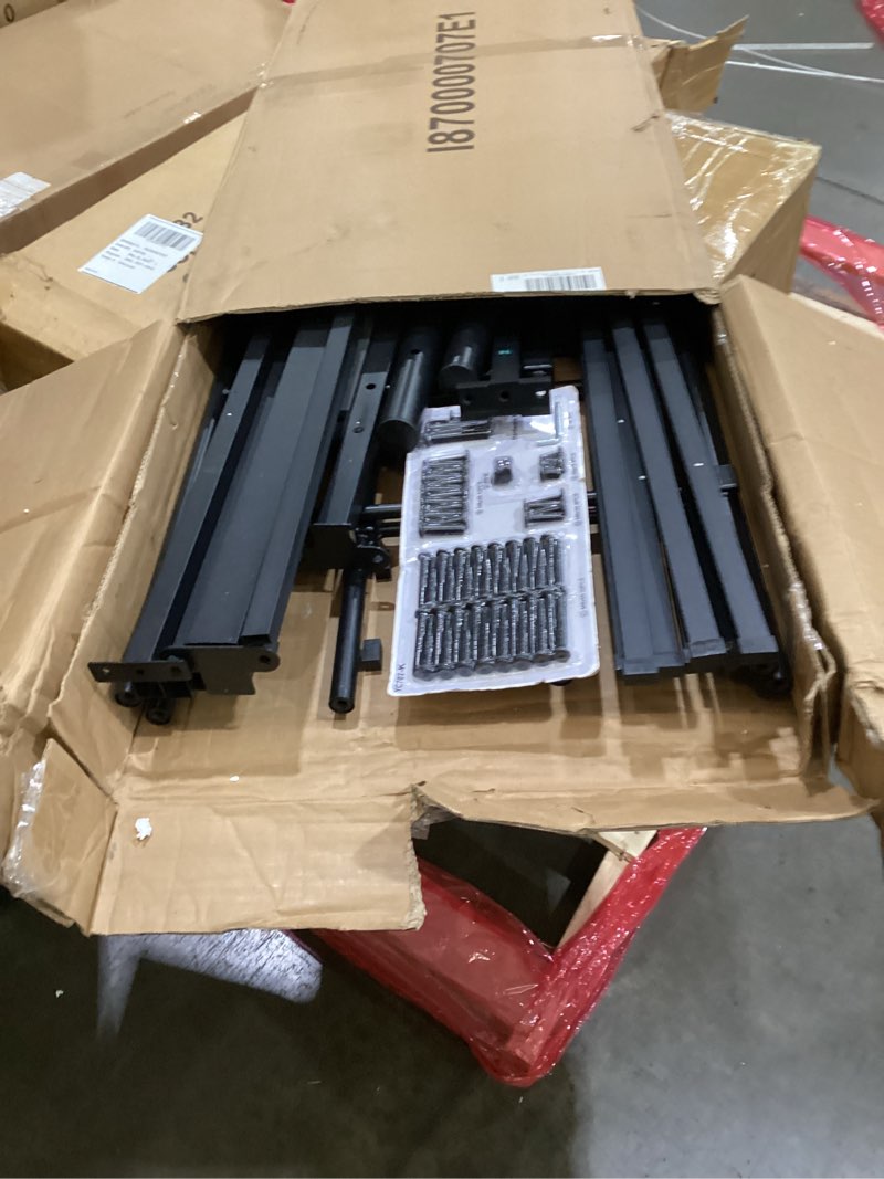 Condition photo showing Good Condition for similar to stock photo amazon basics bed frame with storage, foldable metal platform, sturdy steel, no box spring needed, 18 inches high, tool-free setup, queen size, black queen 18 inch ( foldable)