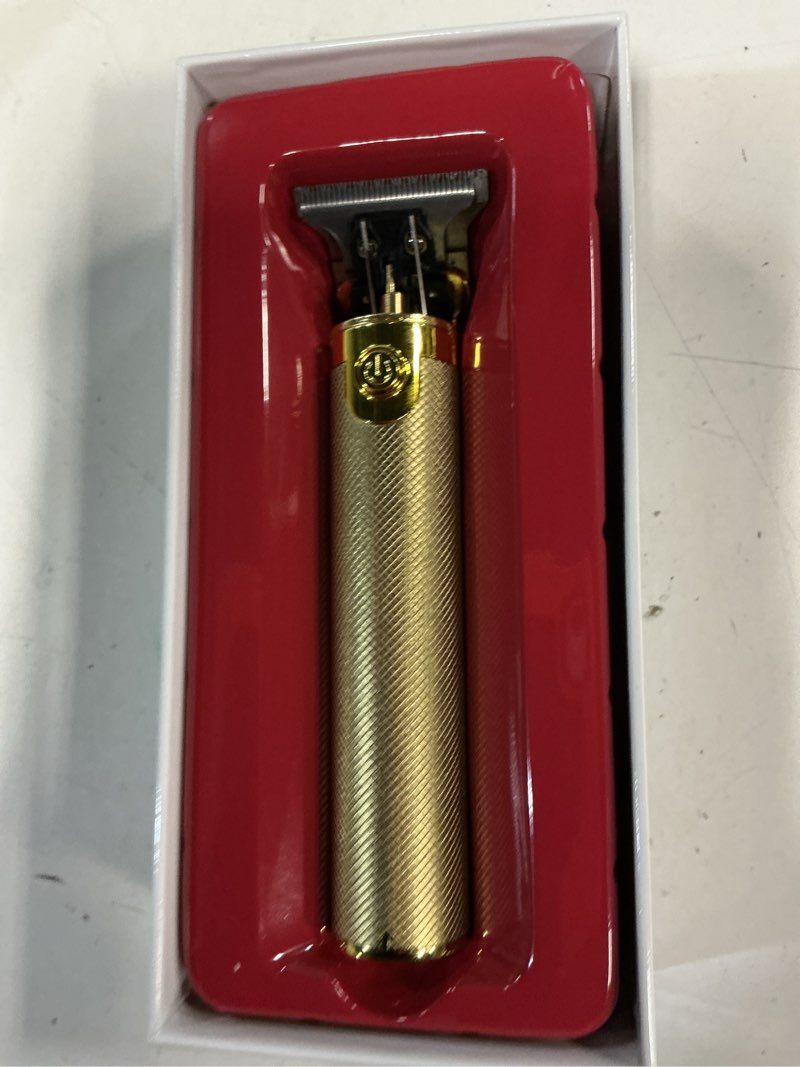 Condition photo showing Good Condition for kiss precision blade cordless trimmer with stainless steel t-blade, powerful high-torque, high-speed motor, 3 attachments & cover, usb cable & long-lasting lithium ion battery