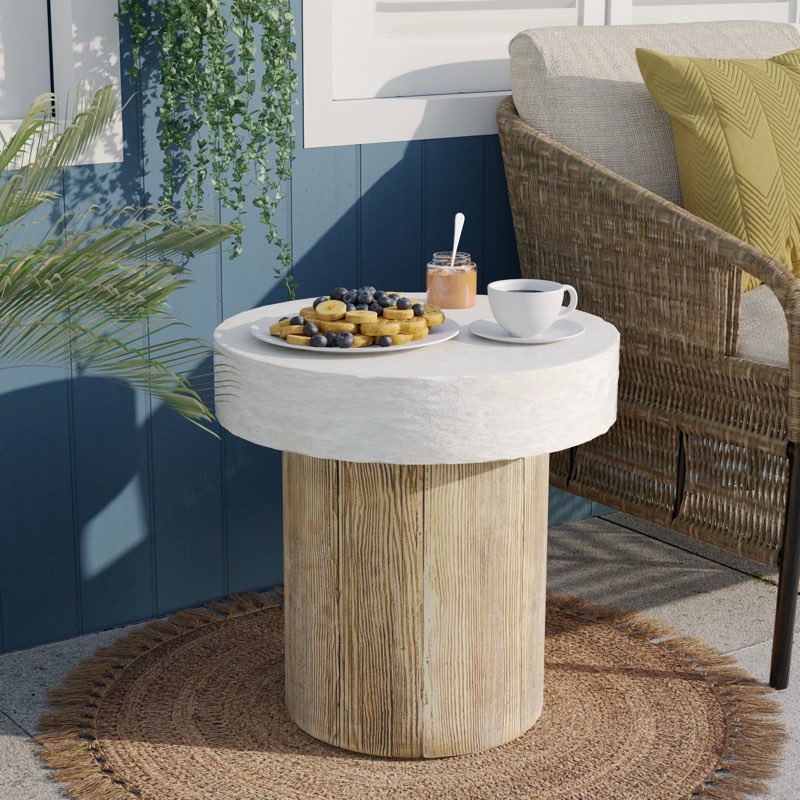 chariese 19.7'' outdoor concrete side table