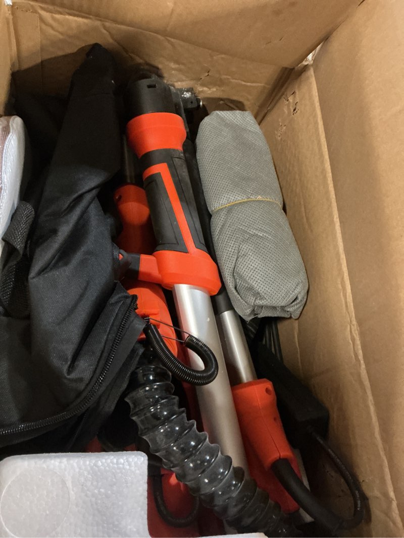Condition photo showing As Is for drywall sander, 1000w popcorn ceiling removal tool, automatic drywall sander with vacuum dust collection, led light, 6 variable speed 800-2200rpm, foldable & extendable handle,15pcs sanding discs