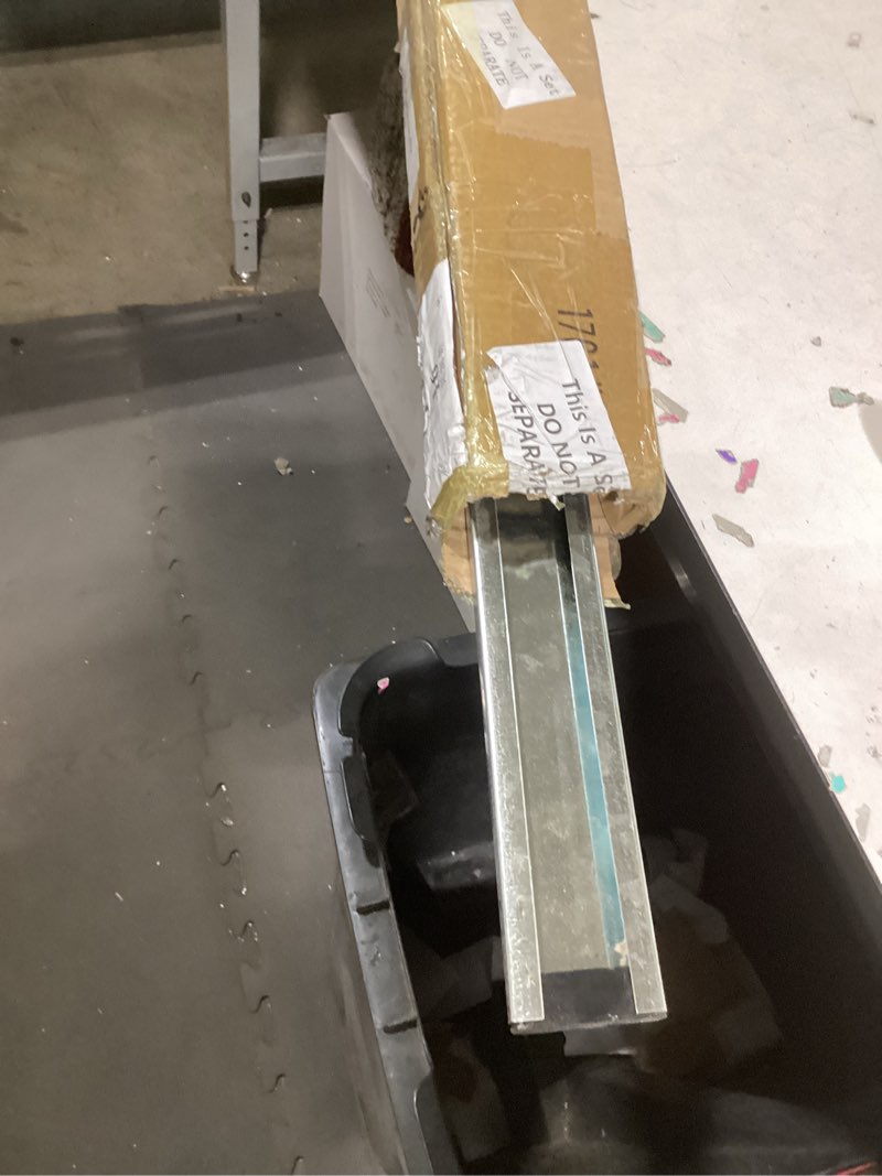 Condition photo showing As Is for Hicarer 48 Inches Foam Poster Cardboard Easel Display Stand Heavy Duty Floor Standing Sign Adjustable Poster Board Stand Tripod Support for Outdoor Indoor Shows Restaurants Offices