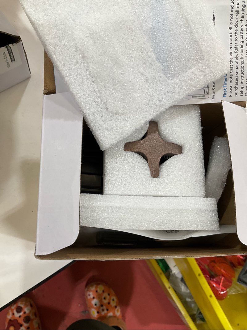 Condition photo showing Good Condition for Anti Theft Ring Doorbell Mount: Metal Ring Apartment Door Mount Blink Doorbell Camera Holder No Drill - Renter Friendly Ring Doorbell Mount No Damage ?Frosted Bistre