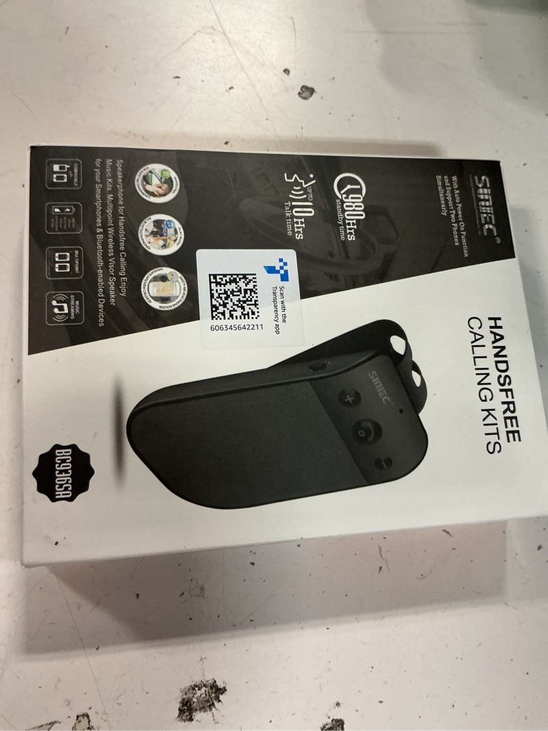 Condition photo showing New/Like New for Bluetooth Speaker for Car, Handsfree Bluetooth Speaker Phone for Cell Phone Car Kit, AUTO Power ON Off Support Siri Voice Assistant, Wireless Kit with Visor Clip