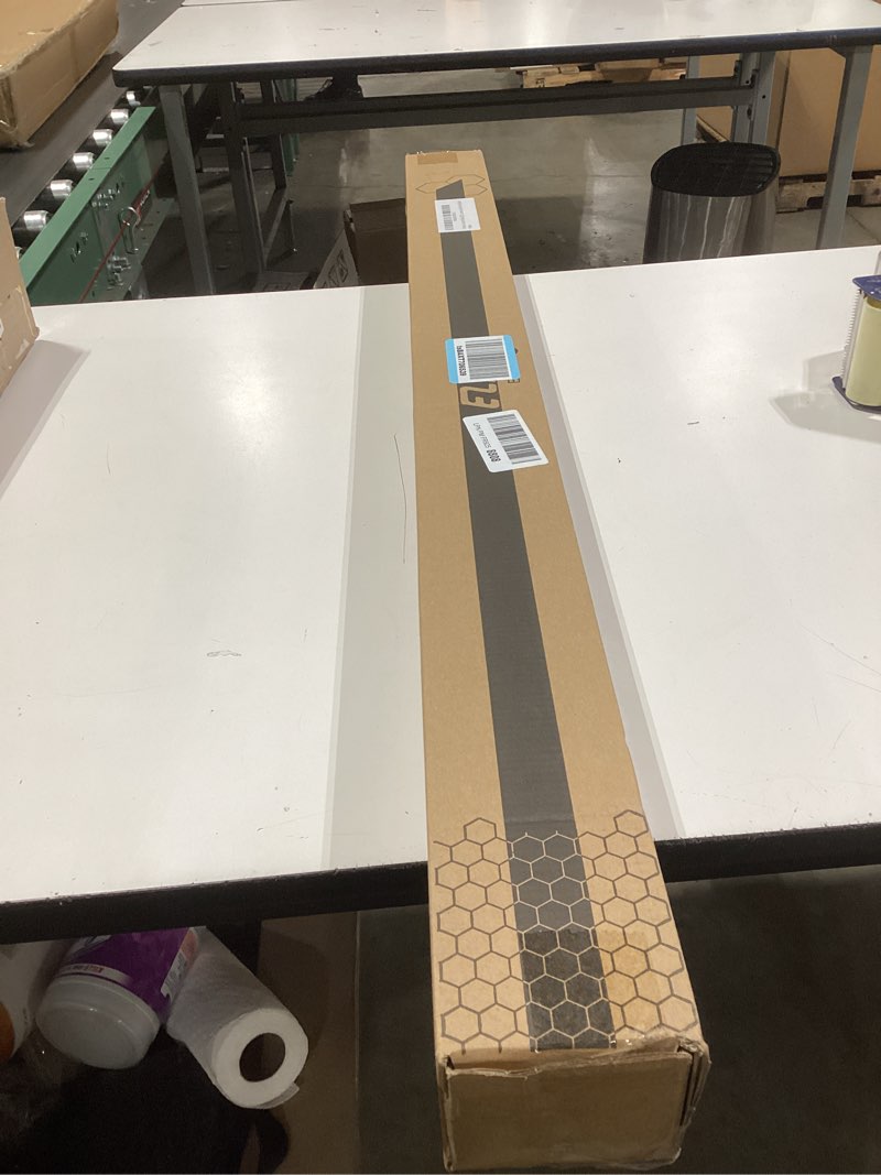 Condition photo showing New/Like New for tension curtain rod by ezfurni,42-123 inches,heavy duty tension rods for windows,no drilling adjustable curtain rod for patio,hold up blackout curtains and non slip,black black 42-123 inch 1set