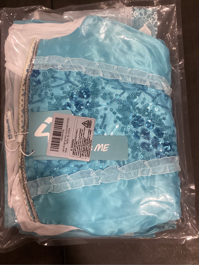 Condition photo showing New/Like New for Light Up Princess Dress Girls Elsa Costume Dress Kids Halloween Birthday Christmas Party Dress Up Outfit 7/8Y