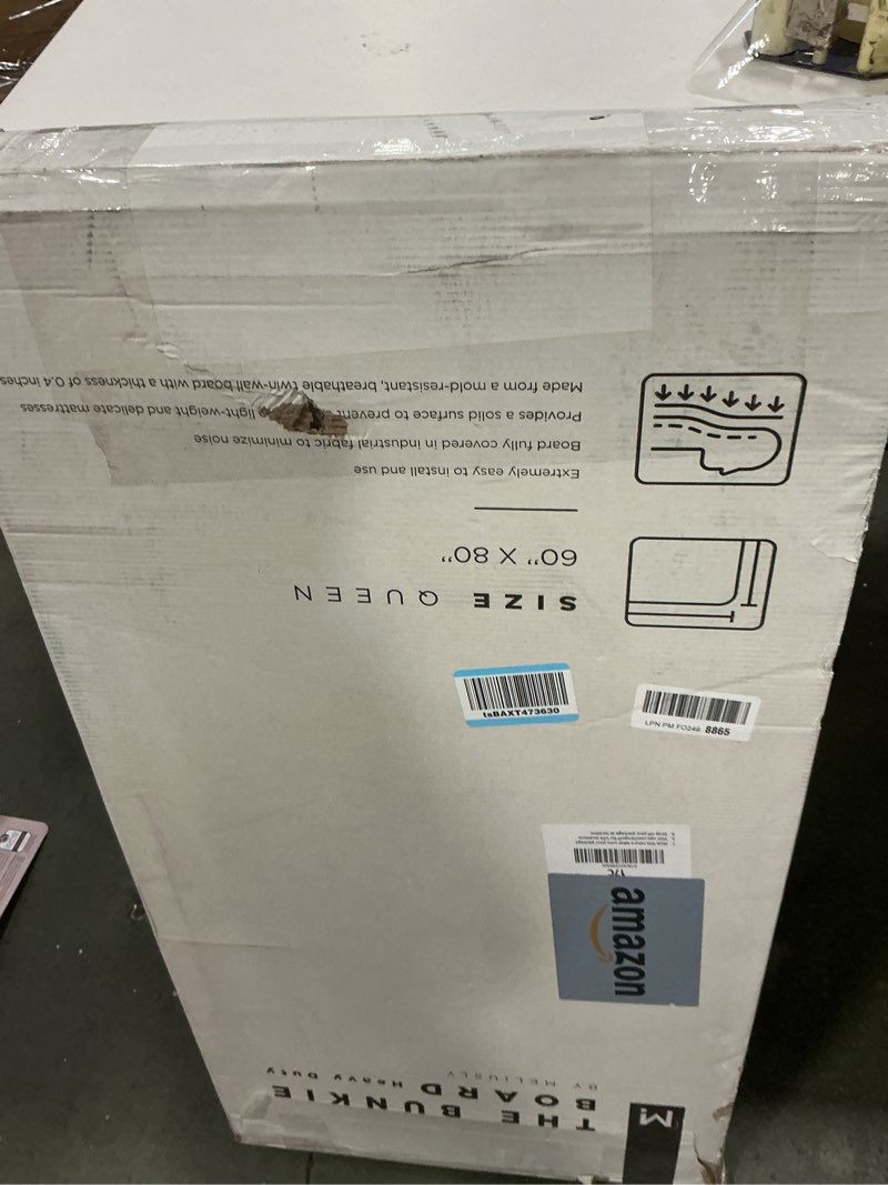 Condition photo showing New/Like New for Meliusly Heavy Duty 10mm Bunkie Board Queen Size (60x80'') Patent Pending Low Profile Bed Board Design - Breathable, Noise Minimizing, Moisture Resistant Bunkieboards, Low Profile Bed Support