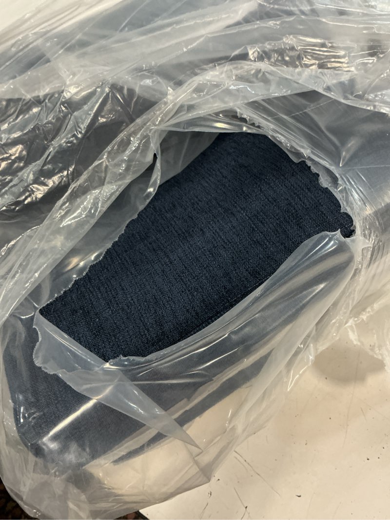 Condition photo showing As Is for c-hopetree indoor outdoor dining chair cushions with ties, seat pads for kitchen with washable cover and non-slip bottom, high-resilient foam, waterproof, 17" x 16" x 2", navy blue, set of 6 pack of 6 navy blue