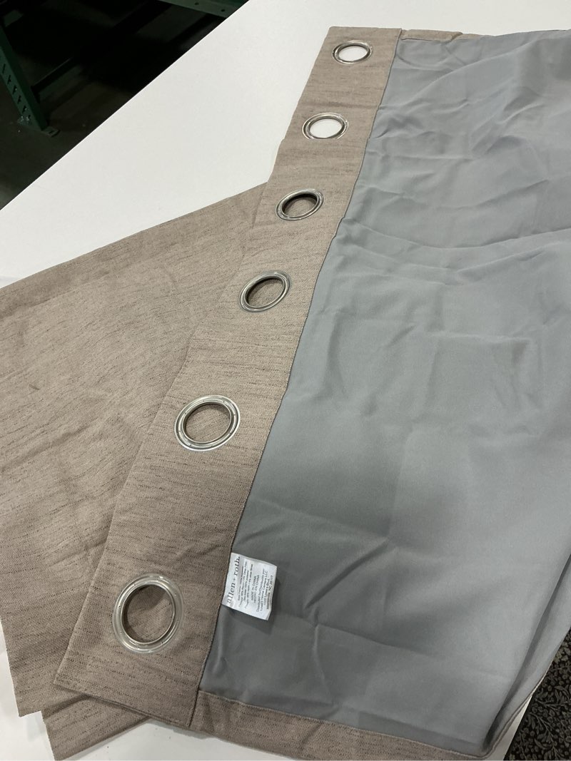 Condition photo showing Good Condition for allen + roth 84-in Simply Taupe Blackout Grommet Curtain panel pair