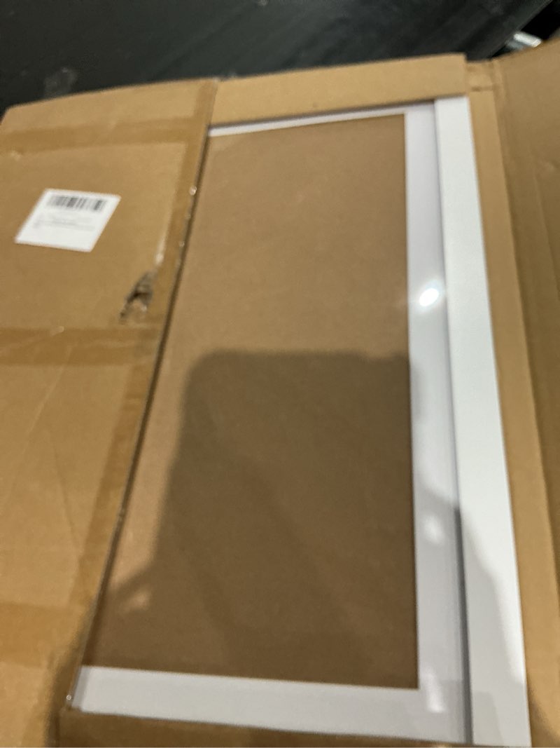Condition photo showing Good Condition for 21x28 picture frame with 18x24 mat, display photo 18x24 with mat or 21 x 28 without mat, wall hanging large 21 by 28 poster frame with plexiglass, white white 21x28 inch