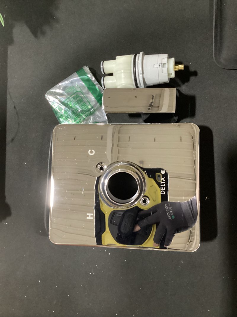 Condition photo showing Good Condition for delta velum 14 series single-function valve trim kit, chrome handle set for shower faucet system, chrome t14037 (valve not included)