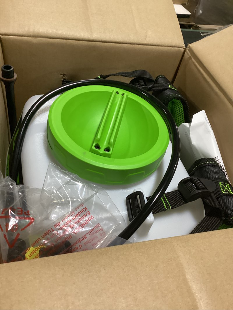 Condition photo showing Good Condition for Greenworks 60V 4 Gallon Battery Powered Backpack Sprayer with 5 Tips, 70PSI - Weed Killer, Pest Control & Lawn/Garden, High-Pressure for Home & Commercial Use, 2.0Ah Battery and Charger Included Greenworks 60V Sprayer Kit (2.0Ah)