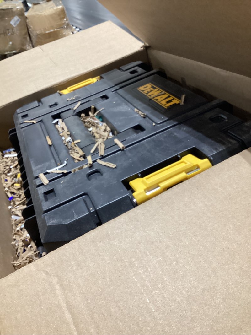 Condition photo showing Good Condition for dewalt tstak tool box, extra large design, removable tray for easy access to tools, water and debris resistant (dwst17806)