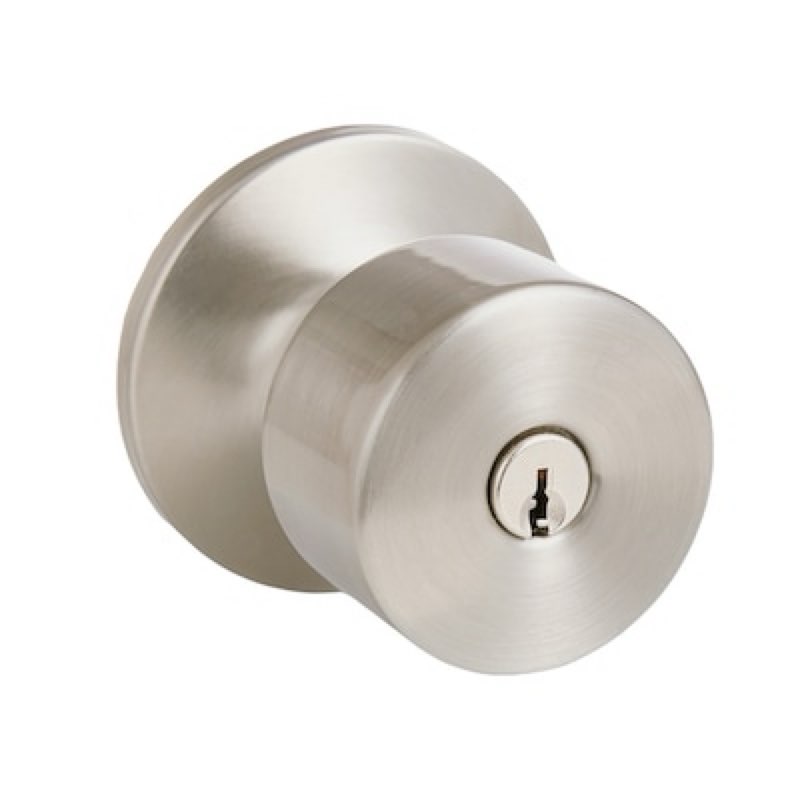  reliabilt satin nickel exterior keyed entry door knob