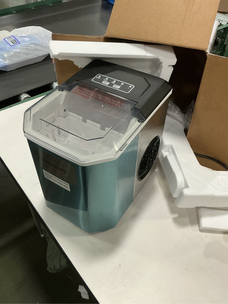 Condition photo showing As Is for DESC: I/0 FR CT ICEMAKER EFIC14 MGDEL: EFIC149-SS 26 LBS STAINLESS STEEL ICE MAKER | EFIC149-SS
