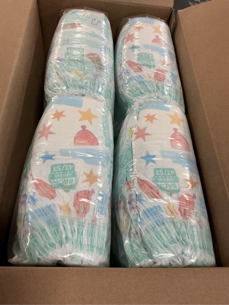 Condition photo showing New/Like New for Pampers Training Pants - Easy Ups Boys & Girls Bluey - Size 4T-5T, 104 Count, Children's Potty Underwear (Packaging May Vary) 4T-5T 104